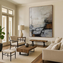 Load image into Gallery viewer, “Neutral Tones Abstract Composition” Abstract Painting on Canvas, Minimalist Decor DKH1007