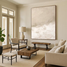 Load image into Gallery viewer, “Beige Textured Calm” – Beige & White Abstract Acrylic with Subtle Textures DTP078