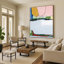 Load image into Gallery viewer, Color - Blocked Abstract Cityscape Painting - Ideal for Modern Living Room & Urban Office LargeART2373