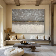 Load image into Gallery viewer, Minimalist Abstract Art with Gold Accent for Modern Office & Industrial Loft DKH172