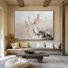 Load image into Gallery viewer, Textured Neutral Abstract Painting on Canvas - “Subtle Dynamics” DKH618