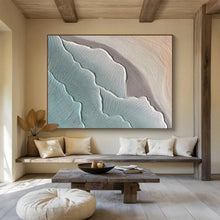 Load image into Gallery viewer, Textured Blue & Grey Abstract - Serene Living Room Art LargeART1525