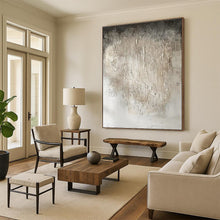 Load image into Gallery viewer, Beige Textured Abstraction Art for Minimalist Library & Art Gallery LargeART0867