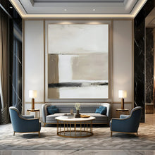 Load image into Gallery viewer, White, Black & Gold Minimalist Abstract, Ideal for Modern Home Office & Sleek Dining Room LargeART1477