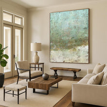 Load image into Gallery viewer, “Weathered Teal & Rust” - Abstract Textured Art on Canvas DKH1512