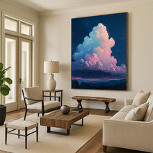 Load image into Gallery viewer, “Colorful Clouds at Dusk” - Impressionistic Abstract Acrylic, Great for Bedroom and Nature - Themed Lounge DTP009