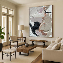 Load image into Gallery viewer, Oversized Neutral - Pink Abstract Art for Serene Bedroom & Chic Studio LargeART0512