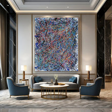 Load image into Gallery viewer, Colorful Drip Abstract Canvas Painting, Suited for Creative Studio & Vibrant Café LargeART1316