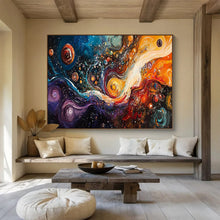 Load image into Gallery viewer, Cosmic Swirl “Galaxy Dreams” Painting on Canvas, Abstract Space Art DKH815