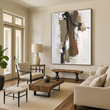 Load image into Gallery viewer, Large - Format Earth - Toned Abstract Art for Rustic Home Office & Cozy Living Room LargeART0496