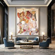 Load image into Gallery viewer, Colorful Abstract Collage 3 Canvas Painting, Great for Art - Centric Home & Creative Studio LargeART1171