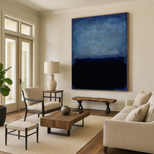 Load image into Gallery viewer, “Blue and Black Color - Field” - Rothko - Inspired Art on Canvas DKH1617