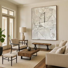 Load image into Gallery viewer, “Monochrome Abstract Composition” - Black and White Geometric Abstract Acrylic, Ideal for Modern Office and Art Gallery DTP001