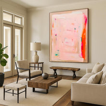 Load image into Gallery viewer, Minimalist Soft Pink Abstract, Ideal for Calming Bedroom & Minimalist Office LargeART1828