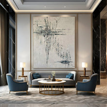 Load image into Gallery viewer, Blue Line Abstract Canvas Painting, Perfect for Minimalist Bedroom & Art - Focused Hallway LargeART1315