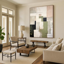 Load image into Gallery viewer, Large - Format Mixed - Tone Geometric Abstract Art for Boutique Café & Home Study LargeART0396