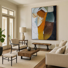 Load image into Gallery viewer, Earth - Toned Abstract Figure Composition Painting, Ideal for Modern Art Gallery & Creative Studio LargeART1993