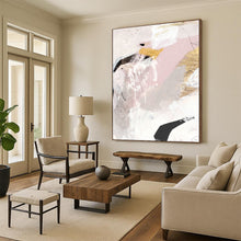 Load image into Gallery viewer, Pink - Gold Urban Elegance – Pinks, Grays, Golds, Blacks in Abstraction DTP188