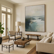 Load image into Gallery viewer, Large Misty Landscape Abstract - Ideal for Coastal Cottage & Serene Reading Nook LargeART0740