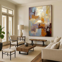 Load image into Gallery viewer, Soft Color Palette Abstract Acrylic Art - Ideal for Scandinavian - inspired Bedroom & Calming Reading Nook LargeART0608