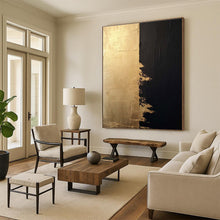 Load image into Gallery viewer, Gold and Black Contrast Art - Ideal for Elegant Dining Room & Upscale Boutique LargeART0690