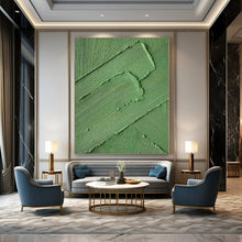 Load image into Gallery viewer, Large - Scale Hand - painted Textured Green Relief Acrylic Art for Nature - Themed Hallways LargeART0198