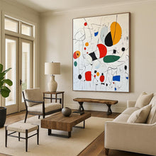 Load image into Gallery viewer, “Colorful Abstract Shapes Composition” - Multicolor Abstract Art on Canvas DKH1184