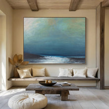 Load image into Gallery viewer, Hazy Sea & Sky Abstract Painting for Minimalist Home & Calm Waiting Room DKH107