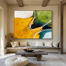 Load image into Gallery viewer, Color - Swirl Geometric Abstract Painting on Canvas DKH551