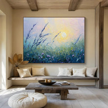 Load image into Gallery viewer, Impressionistic Meadow Painting on Canvas - “Serene Sunset Grassland” DKH762