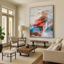 Load image into Gallery viewer, Colorful Abstract Landscape with Mountain & Waterfall - Suits Bedroom & Spa Area LargeART2346