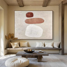 Load image into Gallery viewer, Minimalist Neutral Shapes Abstract Painting on Canvas - “Quiet Balance” DKH594