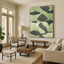 Load image into Gallery viewer, “Ginkgo Shadows” - Nature - Inspired Leaf Art, Ideal for Conservatory Charm, Abstract Painting on Canvas DKH1070