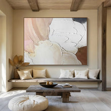 Load image into Gallery viewer, Textured Pastel Abstract Painting for Feminine Boudoir & Soft - Toned Café DKH184