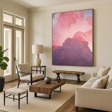 Load image into Gallery viewer, Pastel Pink & Purple Cloud Abstract, Suited for Whimsical Bedroom & Light - Filled Reading Nook LargeART1981