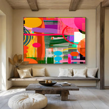 Load image into Gallery viewer, Bold Color Block Abstract Art for Modern Living Room & Trendy Office DKH082