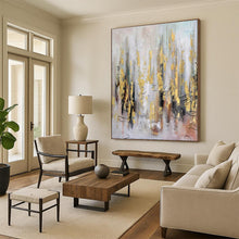 Load image into Gallery viewer, Gold - Accented Abstract Art for Glamorous Dining Room & Art - Filled Hallway LargeART0891