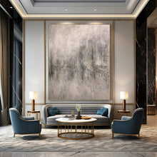 Load image into Gallery viewer, Hand - painted Substantial Gray Textured Abstract Acrylic Art for Industrial - Style Lofts LargeART0110
