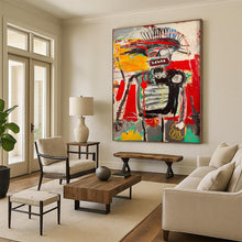 Load image into Gallery viewer, “Chaotic Robot - like Figure” – Abstract Expressionist Painting with Bold Lines and Colors DTP094