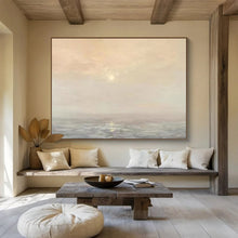 Load image into Gallery viewer, Hand - painted Sunset Sea & Sky Acrylic Art for Romantic Dining Room Decor LargeART1669