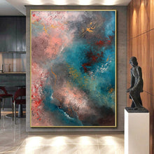 Load image into Gallery viewer, Large-Scale Custom Hand-Painted Abstract Art for Hallway & Entryway