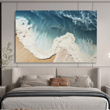 Load image into Gallery viewer, Aerial Beach Waves - Coastal Chic Living Room Art LargeART1549