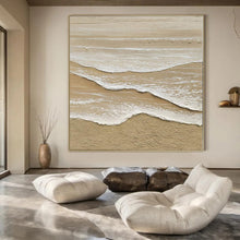 Load image into Gallery viewer, Layered Beach Wave Art, Nice for Coastal - Themed Nursery & Relaxing Spa LargeART1088