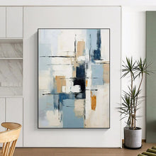 Load image into Gallery viewer, Abstract Painting, Geometric Abstract in Soft Tones - For Nursery & Yoga Room LargeART2342
