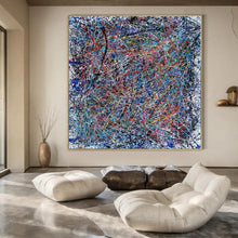 Load image into Gallery viewer, Colorful Drip Abstract Canvas Painting, Suited for Creative Studio & Vibrant Café LargeART1316