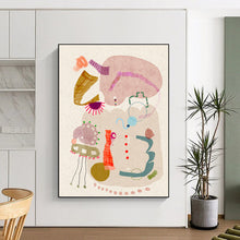 Load image into Gallery viewer, Playful Colorful Shape Abstract Painting, Ideal for Creative Kids’ Room & Whimsical Office LargeART1845