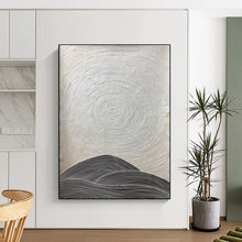 Load image into Gallery viewer, Black & White Textured Abstract Painting, Perfect for Industrial - Chic Loft & Modern Gallery Wall LargeART1960