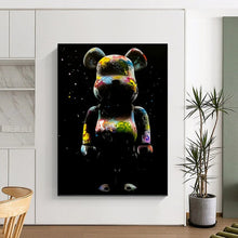 Load image into Gallery viewer, “Colorful Graffiti Bear” - Pop - Art Inspired Art on Canvas DKH1619