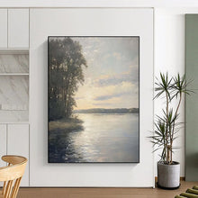 Load image into Gallery viewer, Realistic River Landscape Painting, Suited for Traditional Living Room & Nature - Lover’s Office LargeART1875