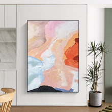 Load image into Gallery viewer, “Soft Color Fusion” – Pastel - Toned Abstract Oil Painting with Gentle Textures DTP275